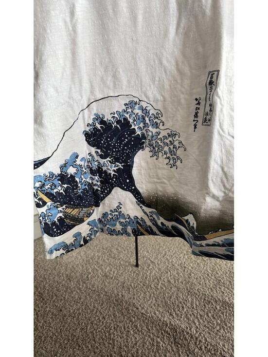 Uniqlo UT Hokusai Blue Japanese Great Wave T Shirt Size M - Picture 2 of 4